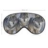 Sleep Mask for Side Sleeper Soft Breathable Blackout Pack of Wolves Sleep Eye Cover for Men and Women Travel Yoga view 2