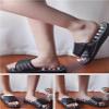 Foot Acupoint Massager Shoes Unisex Acupressure Massage Slippers Acupuncture Reflexology Sandals for Plantar Fasciitis Arthritis Neuropathy Pain Relief(White,6.5/7) view 2