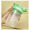 CHNLML Protein Shaker Bottle 400ML/16Oz w. Shaker Ball for Protein Shake, Shaker Bottle with Mixing Ball, Leak-Proof, BPA-Free, for Gym, Workout, Juice Mixer (Green/Clear, 16Oz-400ML-1Bottle) view 1