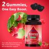 Biobor Natural Energy Gummies with Vitamin B12, Goji, CoQ10, Energy Support & Metabolism Support Chewable Supplement,GMO Free, Gluten Free(Raspberry, 120 Count) view 3