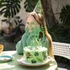AHAORAY Cheers to 10 Years Cake Topper - Green Glitter Children's 10th Birthday Cake Decorating Supplies - Blessed 10 Years Wedding, Anniversary Party Decorations, Photo Booth Props view 4