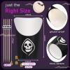 Chengu 260 Pcs Halloween Charcuterie Cups with Picks Sets 60 Pcs 14 oz French paper Appetizer Cups 200 Cocktail Pick Disposable Snack Fruit Stick for Halloween party Decor Supplies(Skull Style) view 2