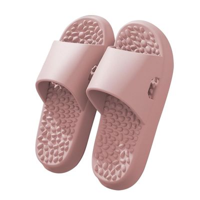 Massage Slippers Women Men Comfort Thick-Soled Acupressure Slippers Reflexology & Acupuncture Sandals Non-Slip Shower Shoes Relieves Nerve Tension and Pain in The Feet(Pink,5.5/6)