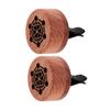 SEWOART 2pcs Wood Essential Oil Diffuser Clips Versatile Aromatherapy Car Air Freshener for Vehicle and Home Odor Neutralizing Natural Wood Design view 1