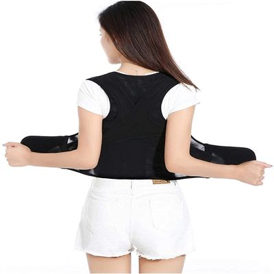 Orthopedic Posture Corrector Corset for Children Back Posture Brace Scoliosis Clavicle Support Belt Waist Trainer Unisex 2022,Black-XS