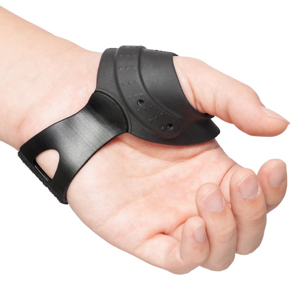 Velpeau Flexible CMC Thumb Brace - Soft Rubber Thumb Splint for Arthritis Pain and Support, Comfort Cool Thumb CMC Restriction Splint, Thumb Stabilizer for CMC Joint for Women and Men (Left Hand - M)