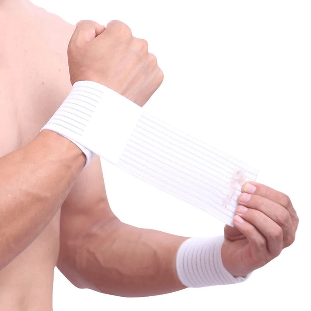 ASWRTYJO 1PCS Cotton Elastic Bandage Hand Sport Wristband Gym Support Wrist Brace Wrap carpal tunnel(Onecolor)