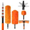20ft High Reach Duster Kit with Extendable Pole (5-12ft),High Ceiling Duster Kit IncludesCeiling Fan Blade Cleaner, Cobweb Remover, Bendable Duster, Microfiber Glass Scrubber & Squeegee & Swivel Head view 1