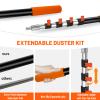 20ft High Reach Duster Kit with Extendable Pole (5-12ft),High Ceiling Duster Kit IncludesCeiling Fan Blade Cleaner, Cobweb Remover, Bendable Duster, Microfiber Glass Scrubber & Squeegee & Swivel Head view 3