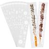CCINEE 120pcs Christmas Pretzel Rod Bags, Self Sealing Cellophane Treat Bags Plastic Clear Snowflake Candy Individual Bag Bulk for Chocolate Cookies Holiday Party Favors Wrapping 2x10 Inches view 1
