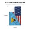 America and Saint Lucia Triangle Flag Premium Waffle Kitchen Towel Microfiber Kitchen Towels, Super Absorbent 16 X 26 Inches Reusable Dish Towels for Kitchen and Household view 2