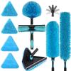 CXU 90 Foldable Baseboard Wall Cleaner Mop, Cobweb Duster, Window Cleaning Squeegee Dusting Kit for Extension Pole(Pole Not Included) (1) view 1