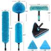 CXU 90 Foldable Baseboard Wall Cleaner Mop, Cobweb Duster, Window Cleaning Squeegee Dusting Kit for Extension Pole(Pole Not Included) (1) view 2