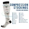 Compression Socks For Women Compression Sock 15-20 mmHg for Nurses, Pregnancy, Flying, Running,Travel Aeroplane A Road Strewn with Flowers Mushrooms view 4