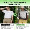 HENNCHEE Mosquito Jacket for Adult, Mesh Net Bug Hooded Jacket, Outdoor Protection Mosquito Proof Clothing Black L/XL view 3