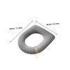 MAGICLULU Thickened Toilet Seat Cover Cushion Soft Washable Household Toilet Mat Comfortable Reusable Toilet Pad for All Seasons Deep Knitted Design view 2