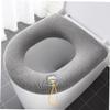 MAGICLULU Thickened Toilet Seat Cover Cushion Soft Washable Household Toilet Mat Comfortable Reusable Toilet Pad for All Seasons Deep Knitted Design view 3