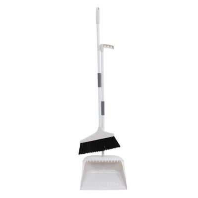 CIYODO 1Set Ergonomic Long Handle Broom and Dustpan Set Portable Floor Cleaning Tools for Home Indoor and Outdoor Use Soft Bristle Broom with Stable Dustpan for Efficient Cleaning