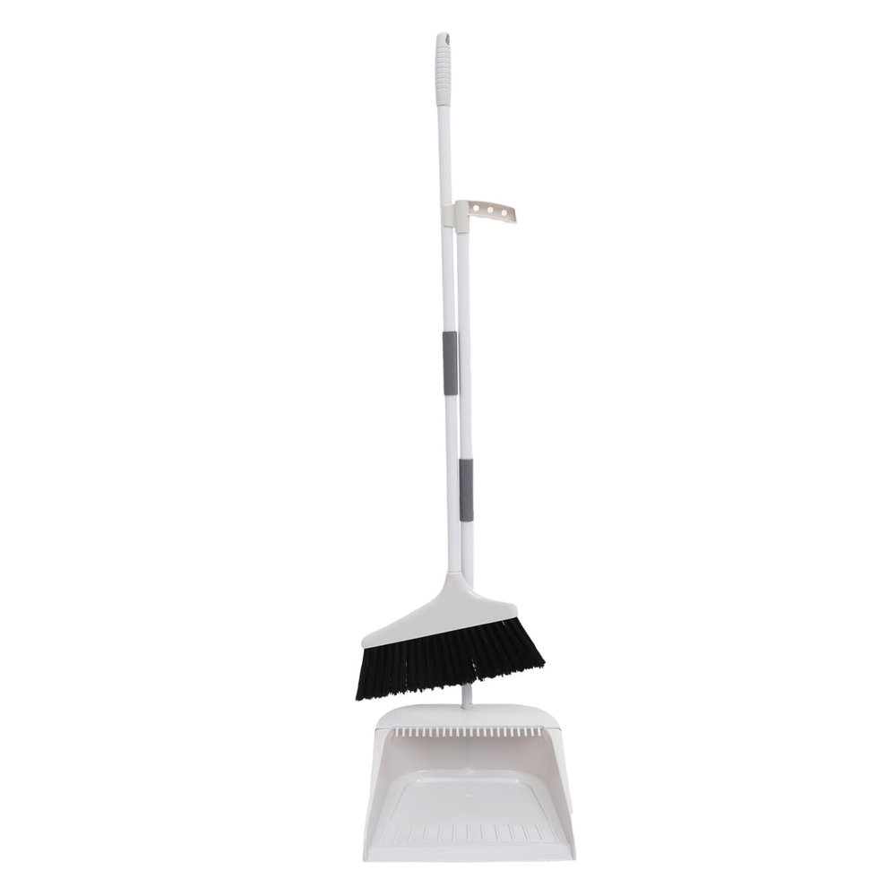 CIYODO 1Set Ergonomic Long Handle Broom and Dustpan Set Portable Floor Cleaning Tools for Home Indoor and Outdoor Use Soft Bristle Broom with Stable Dustpan for Efficient Cleaning