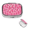 Square Pill Case for Purse or Pocket 2 Compartment Medicine Pill Box Portable Small Pill Organizer Giraffe Texture Pillbox Travel Medicine Vitamin Cod Liver Oil Storage Box view 1