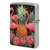 Pineapple Flamingos Lighter Case, Personalized Double-Sided Graffiti Lighter Protective Cover, Stylish Metal Lighters Sleeve for Men Women view 1