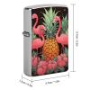 Pineapple Flamingos Lighter Case, Personalized Double-Sided Graffiti Lighter Protective Cover, Stylish Metal Lighters Sleeve for Men Women view 2