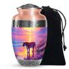 Casketique Tiger Memorial Urns for Human Ashes Adult Man - Large Purple Funeral Urn for Ashes for Women - Sunset Urns for Loss of Mom - Cremation Urn for Adult Human - 10 Inch view 1