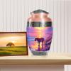 Casketique Tiger Memorial Urns for Human Ashes Adult Man - Large Purple Funeral Urn for Ashes for Women - Sunset Urns for Loss of Mom - Cremation Urn for Adult Human - 10 Inch view 3