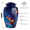 Casketique Dragon Cremation Urns for Adult Ashes Women - Large Blue Memorial Urns for Adult Male - Funeral Urn for Human Ashes - Burial Urn for Mother & Father - 10 Inch view 2
