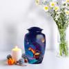 Casketique Dragon Funeral Urns for Adult Male Set of 1 Large & 1 Keepsake - Blue Burial Urns for Human Ashes Adult Female Set of 2 - Memorial Urn for Human Ashes - 10 & 3 Inch Combo view 4