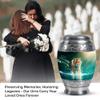 Casketique Tiger Memorial Funeral Urns for Human Ashes Adult Man 1 Large 4 Keepsake - Green Cremation Urn - Burial Container for Human Ashes - 10 & 3 Inch view 3