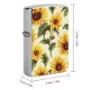 Summer Sunflower Lighter Case, Personalized Double-Sided Graffiti Lighter Protective Cover, Stylish Metal Lighters Sleeve for Men Women view 2