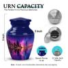 SABURIAL Northern Lights Urn - Miniature Funeral Urn for Human - Beautiful Handcrafted Mini Urns for Adults Female Ash - Keepsake Small Urns - 3 Inch - Pack of 2 view 2