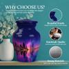 SABURIAL Northern Lights Urn - Miniature Funeral Urn for Human - Beautiful Handcrafted Mini Urns for Adults Female Ash - Keepsake Small Urns - 3 Inch - Pack of 2 view 3