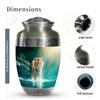 Casketique Tiger Funeral Urns for Human Ashes Adult Man - Large Green Memorial Urns for Human Ashes Adult Female - Decorative Burial Urn for Father - Landscape Cremation Urn for Mom - 10 Inch view 2