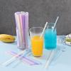 [100 Pcs] Colorful Disposable Plastic Drinking Straws - 8.26" Long & 0.24" Diameter Cute Straws for Juice,Coffee,Milk,Cocktail, Ideal for Bachelorette Party, Birthday Party, Bridal Shower, Baby Shower view 3