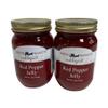 Amish Red Hot Pepper Jelly Non GMO All Natural Vegan - 18 oz - 2 Jars view 1