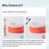 Denture Cleaning Brushes 2-Pack with Dual-Angle Heads - Soft Nylon Bristles & Ergonomic Grip, Travel Brush Kit for Seniors (Orange/Blue) | Denture Care Essentials, Heartwarming Gift for Elderly view 4