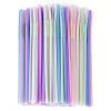 [100 Pcs] Disposable Plastic Drinking Bendy Straws - 10.24" Long and 0.24" Diameter Colorful Cute Flexible Long Straws for Juice,Coffee,Milk,Cocktail, Bachelorette/Birthday Party, Bridal/Baby Shower view 1