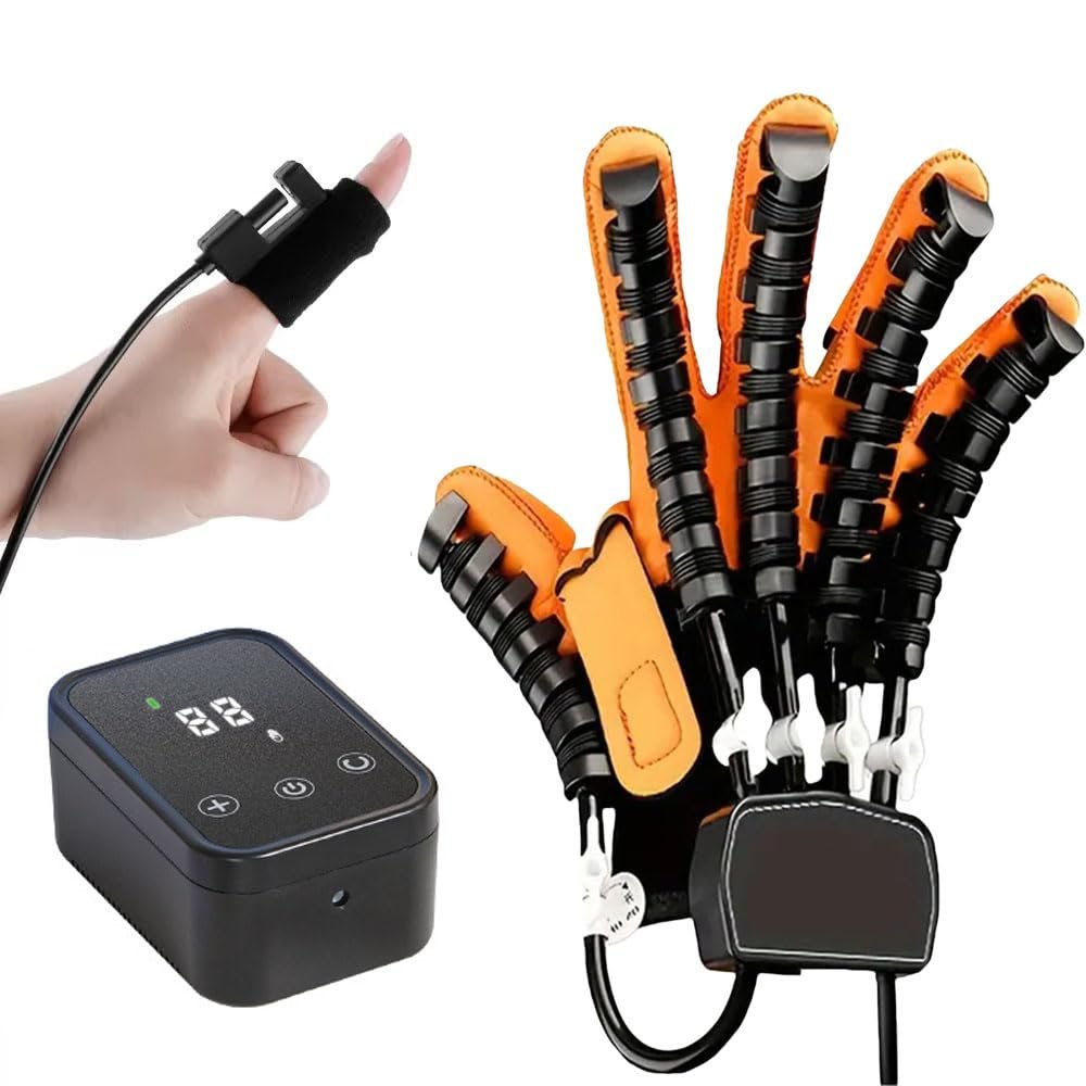 Aniwini Rehabilitation Robotic Gloves, Stroke Recovery Equipment, Adjustable Finger Rehab Trainer for Hemiplegia, for Patients Hand Dysfunction