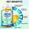 1 Pack 100MG Iron Supplements Gummies for Women & Men - Vitamin C, A, B12 - Complex, Improve Absorption, Energy Boost, Iron Deficiency, Anemia for Adults & Kids - Complex Folate, Zinc, 60Cts view 4