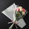 100 Pcs Clear Plastic Flower Bouquet Bag Sleeve Transparent Cellophane Bags Rose Packaging Wrap Cellophane Bags for Valentine's Day, Gift Wrapping, Florist Arrangements Supplies Waterproof view 2