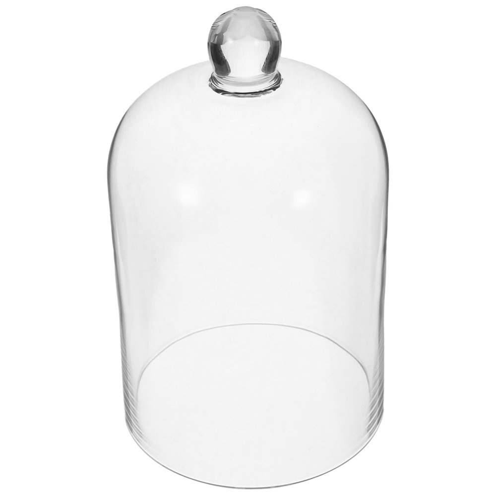 Glass Dome Cover Transparent Flower Holder Display Dome with Base for Preserved Flowers Eternal Rose Dustproof Cloche Jar for Home Decor Gift Packing 5.90 X 3.34 X 3.34 in