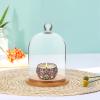 Glass Dome Cover Transparent Flower Holder Display Dome with Base for Preserved Flowers Eternal Rose Dustproof Cloche Jar for Home Decor Gift Packing 5.90 X 3.34 X 3.34 in view 2
