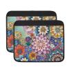 Gomyblomy Luxury Flowers Wheelchair Arm Pads Covers Washable Wheelchair Armrest Covers Stretchy Soft Arm Rest Cushion Cover 2 Pack for Wheelchairs Office Chairs Scooter view 2