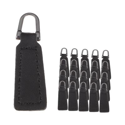 SHINEOFI 20Pcs Zipper Pulls DIY Accessories for Luggage Handbags and Clothing Durable PU Zipper Puller Heads for Easy Replacement for Home and Store Use
