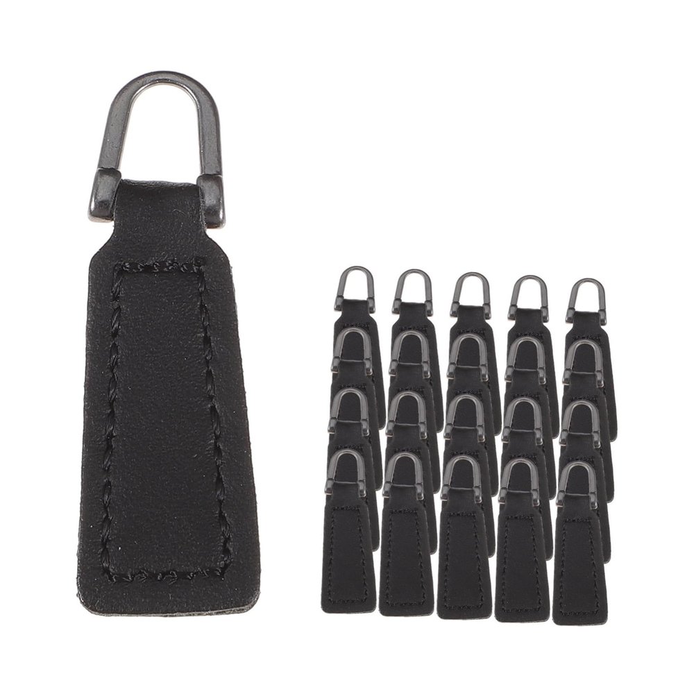 SHINEOFI 20Pcs Zipper Pulls DIY Accessories for Luggage Handbags and Clothing Durable PU Zipper Puller Heads for Easy Replacement for Home and Store Use