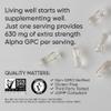Sports Research Alpha GPC 630mg, 120 Liquid Capsules view 4