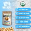 Brothers Nuts Garlic Salty Walnuts Organic, Sprouted Walnuts Healthy Keto Snack Vegan, Gluten-Free, Kosher No Preservatives 6 oz (Pack of 2) view 2
