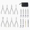 Optical Eyeglass Pliers Kit, Eye Glasses Repair Pliers Set, 8 Pliers and 6 Screwdrivers, Tweezers/Crochet Hook, for Glasses Repair view 2